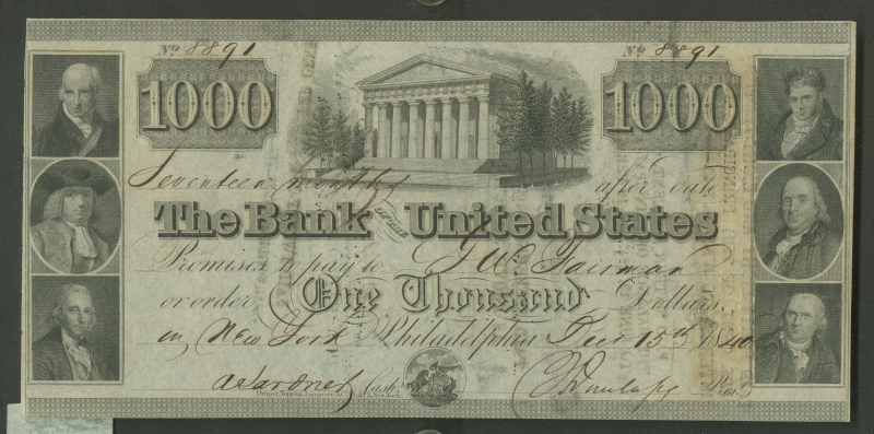 Bank of the United States $1000